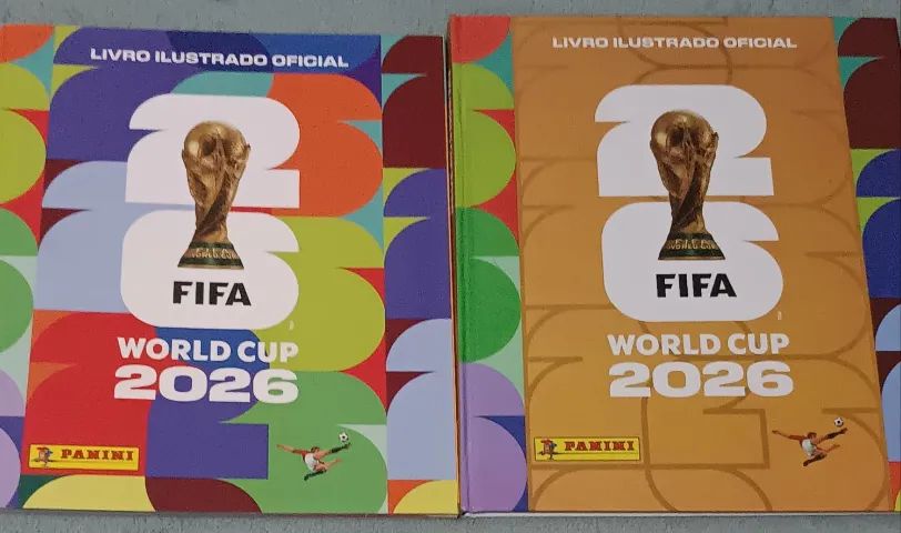 2 álbuns da Copa do Mundo de 2026 com 528 figurinhas e Extra Stikers da Copa de 2022