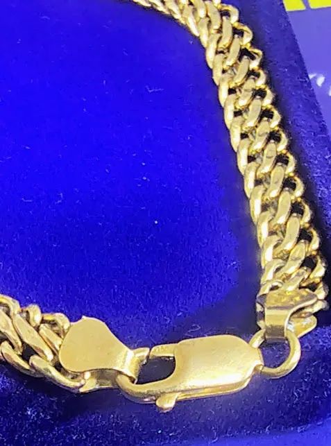 Pulseira Esteira Lacracia Moderna Ouro 18 Kilates Peso 5.13 Gramas 19 Cm 6 mm - Foto 3