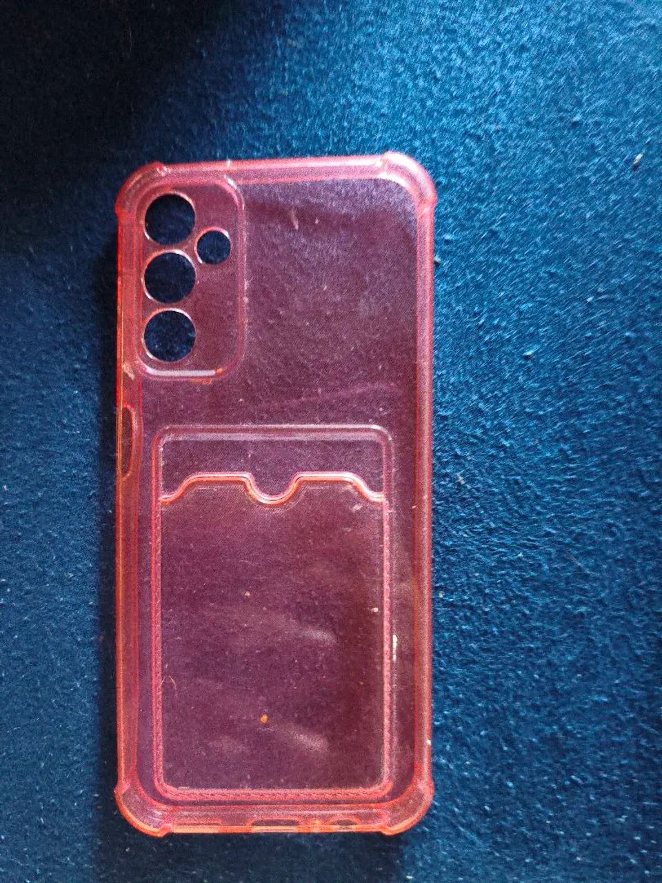 Capinha transparente rosa Samsung A14 