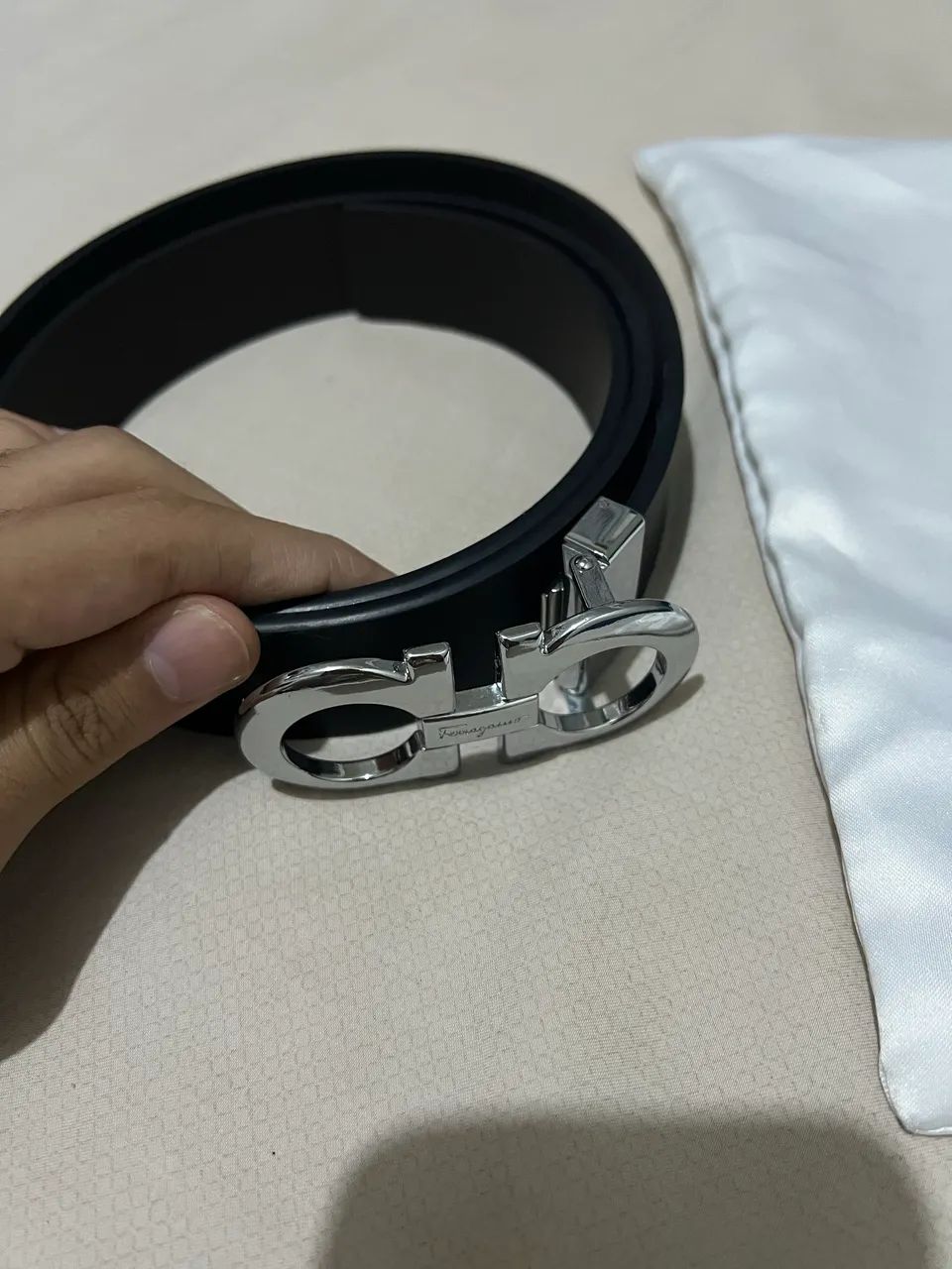 Cinto ferragamo original! Duas faces preto & marrom!  - Foto 2