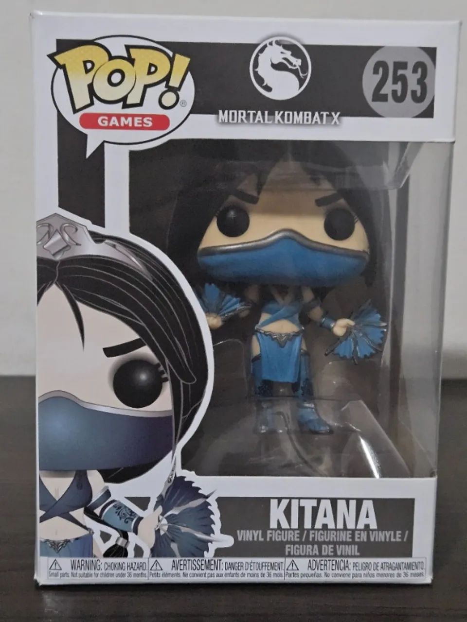 Funko Pop Kitana 253 Caixa com Detalhes Mortal Kombat X