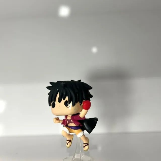 Boneco Luffy One Piece Colecionável com Base - Mini Figure Anime