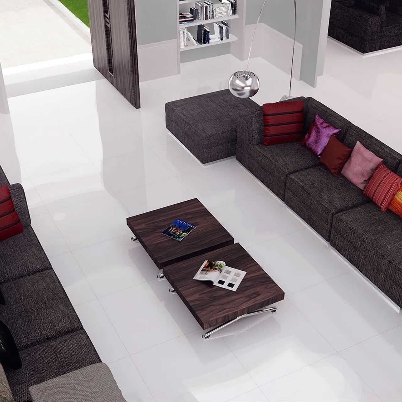 Piso porcelanato croma branco PORTINARI 90x90