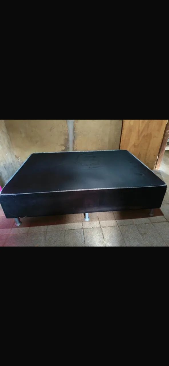 Cama box casal+ base box preta 400$ - Foto 4
