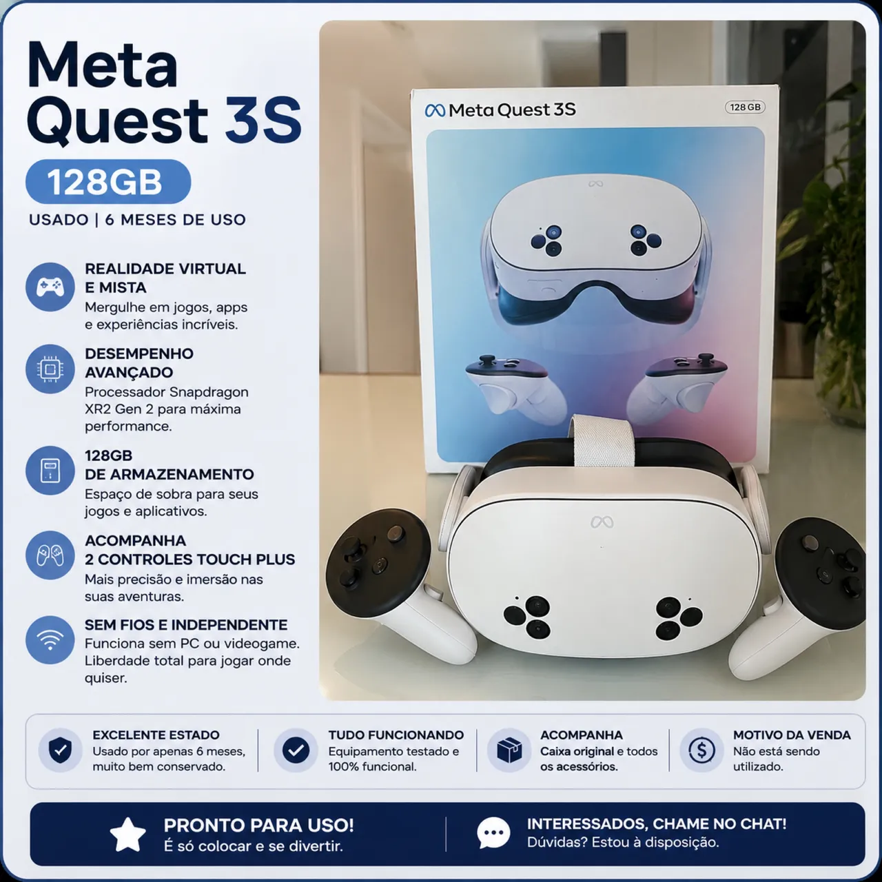 Oculus quest 2 - 128gb - Peças e Acessórios de Vídeo Game - Centro