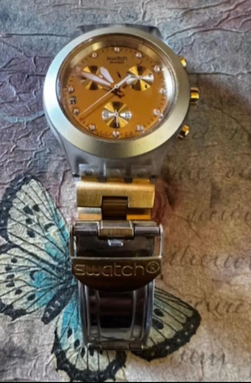 Relógio Swatch Dourado - Foto 2