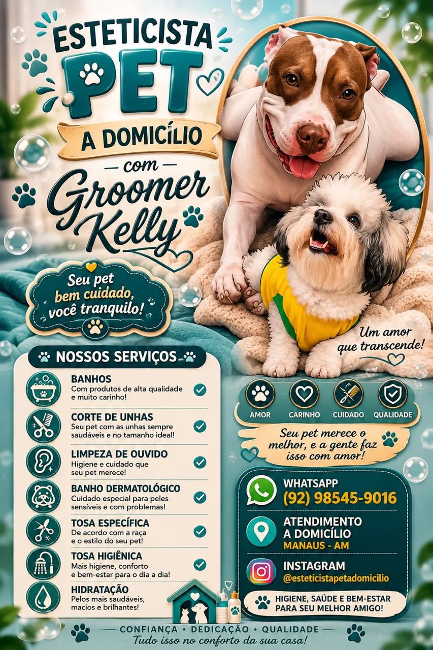 Banho e tosa a domicílio 