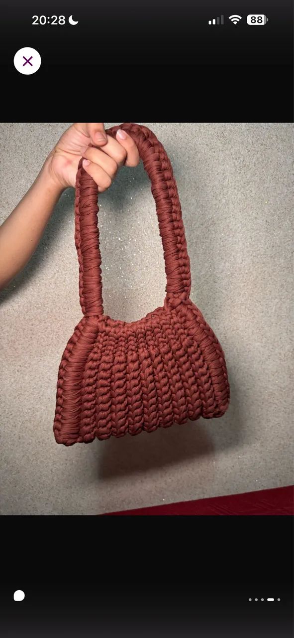 Bolsa croche marrom  - Foto 4