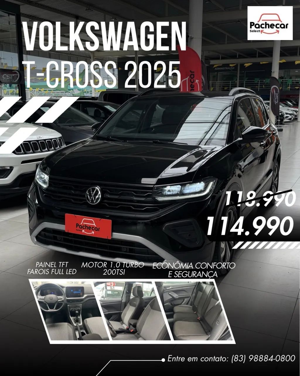 Volkswagen T-Cross T-Cross 200 TSI 1.0 Flex 12V 5p Aut. 2025