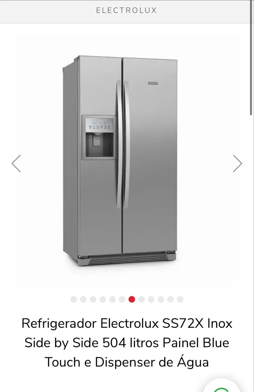 Geladeira Eletrolux SS72x inox 