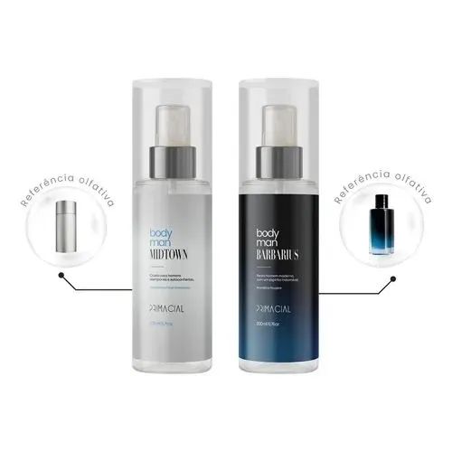 Kit primacial body splash masculino barbarius e midtown - Foto 2