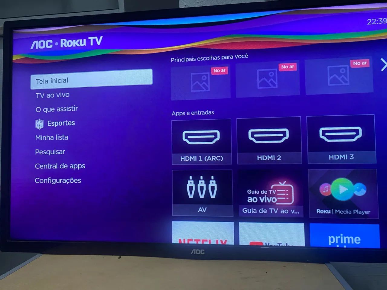 Tv AoC roku 32 polegadas  - Foto 4