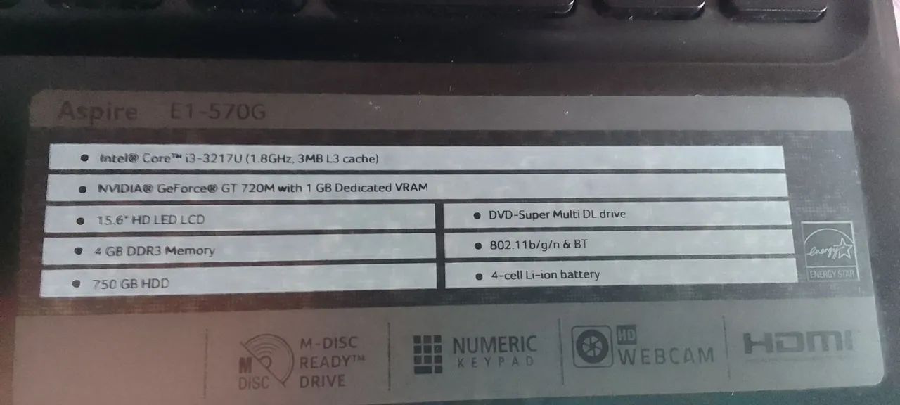 Notebook Acer aspire E1-570G - Foto 4