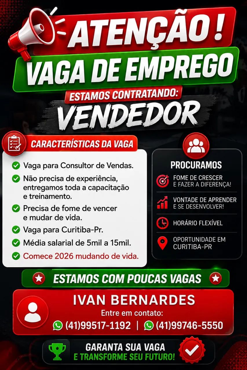 Vaga de emprego 