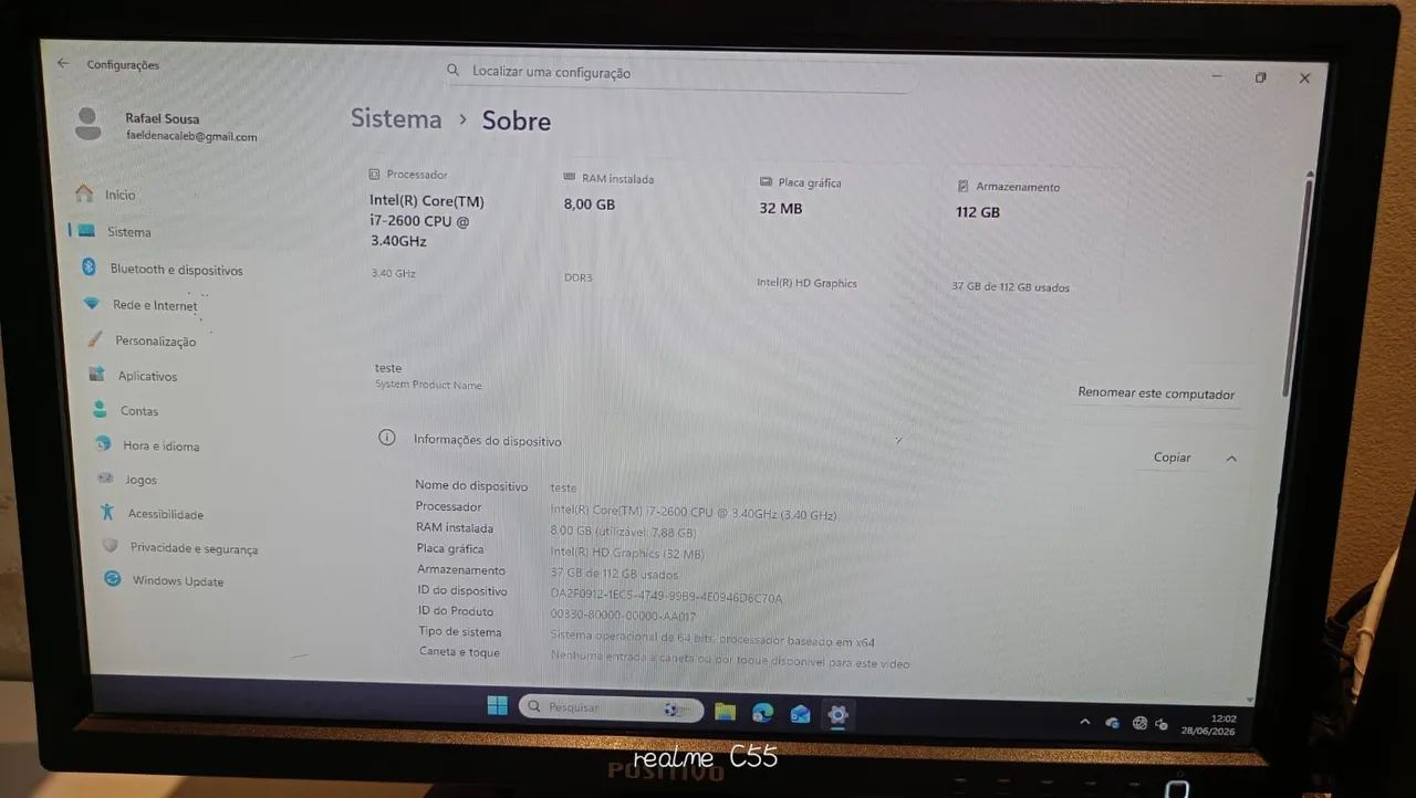 Computador completo com windows 11 pro ativado  - Foto 5