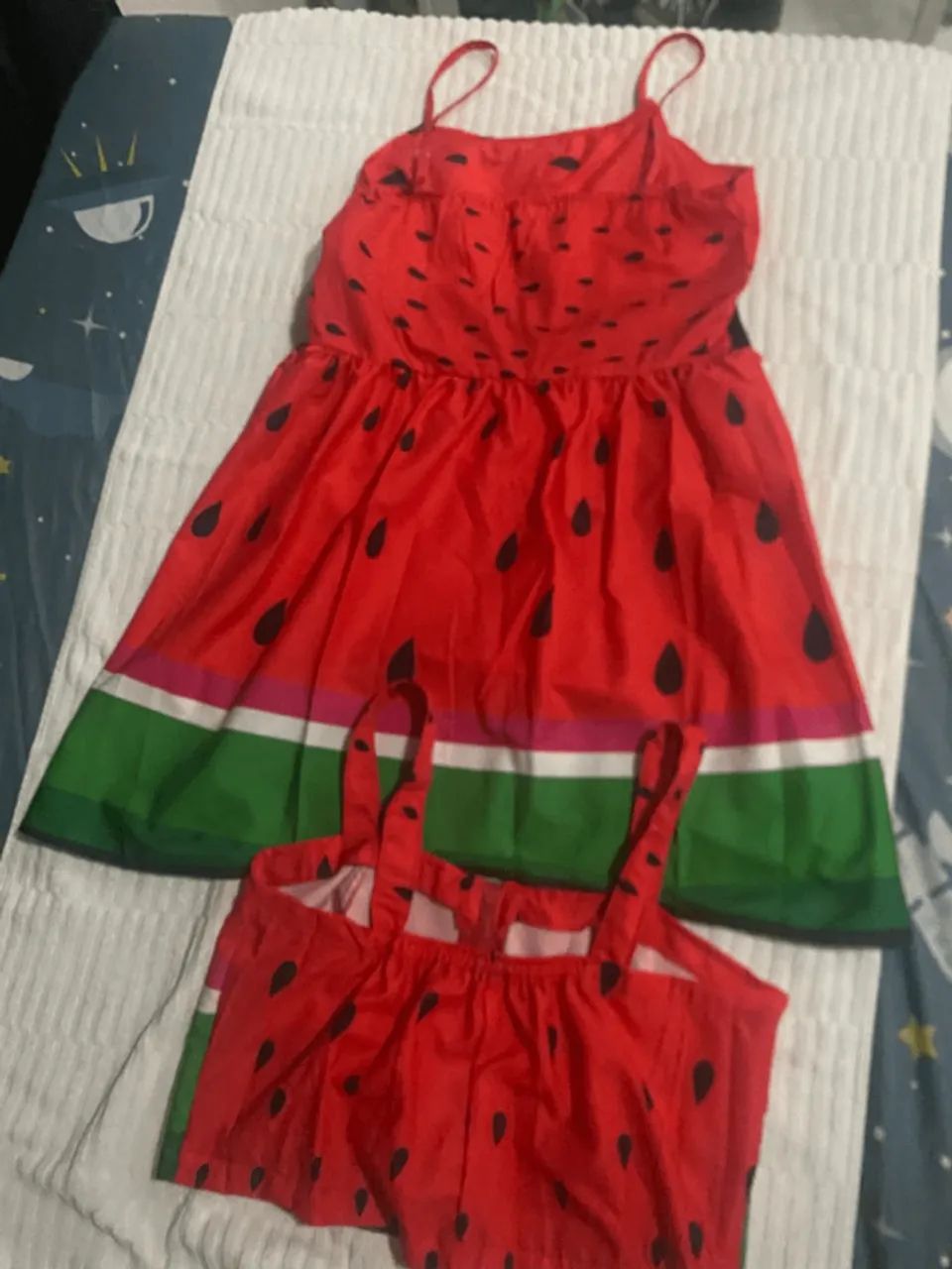 conjunto vestido e top cropped melancia - Foto 2