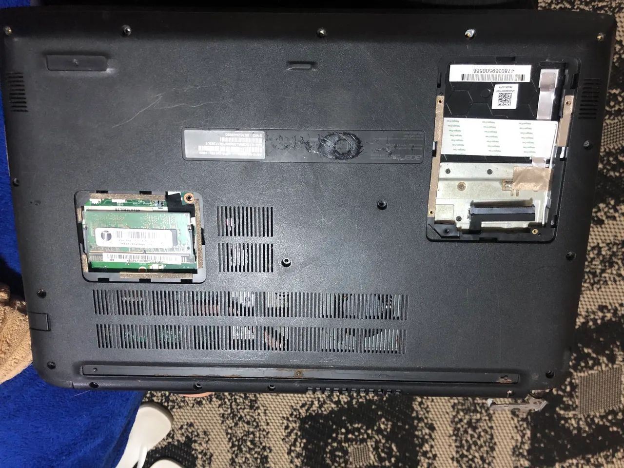 notebook acer aspire a515-51 (placa mãe, processador e memória ram funcionando.  