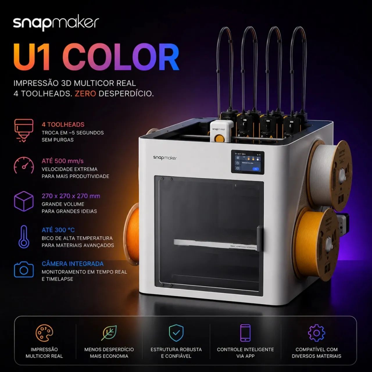 SNAPMAKER U1 - IMPRESSORA 3D - Foto 3