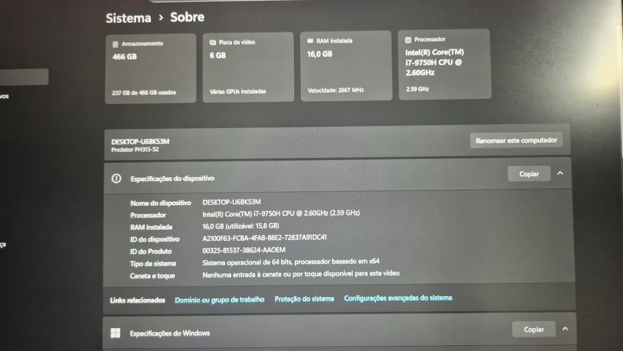 Notebook acer predator helios 300 - Foto 5