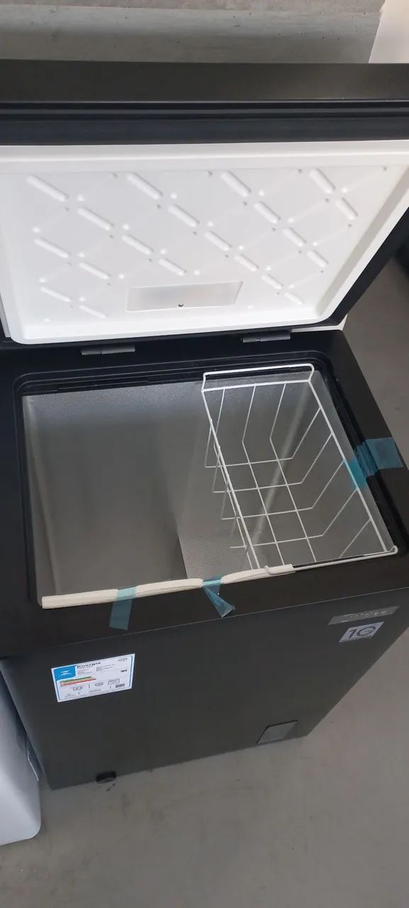 Freezer horizontal Midea 100L digital preto  - Foto 3