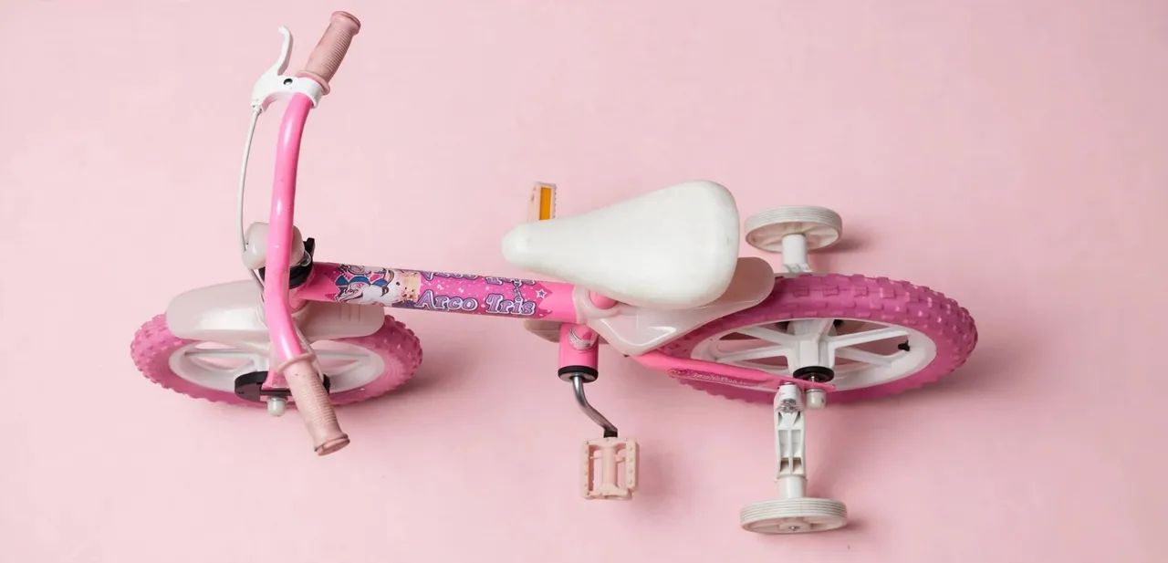 Bicicleta Infantil Aro 12 Arco Íris Rosa_ Track Bikes. - Foto 3