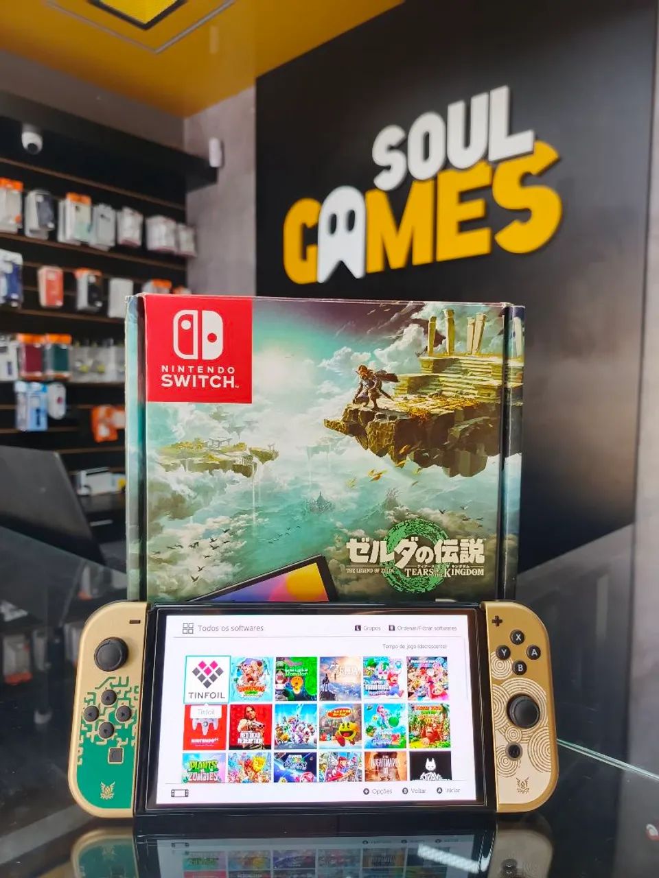 NINTENDO SWITCH OLED ZELDA EDITION DESBLOQUEADO - Consoles de