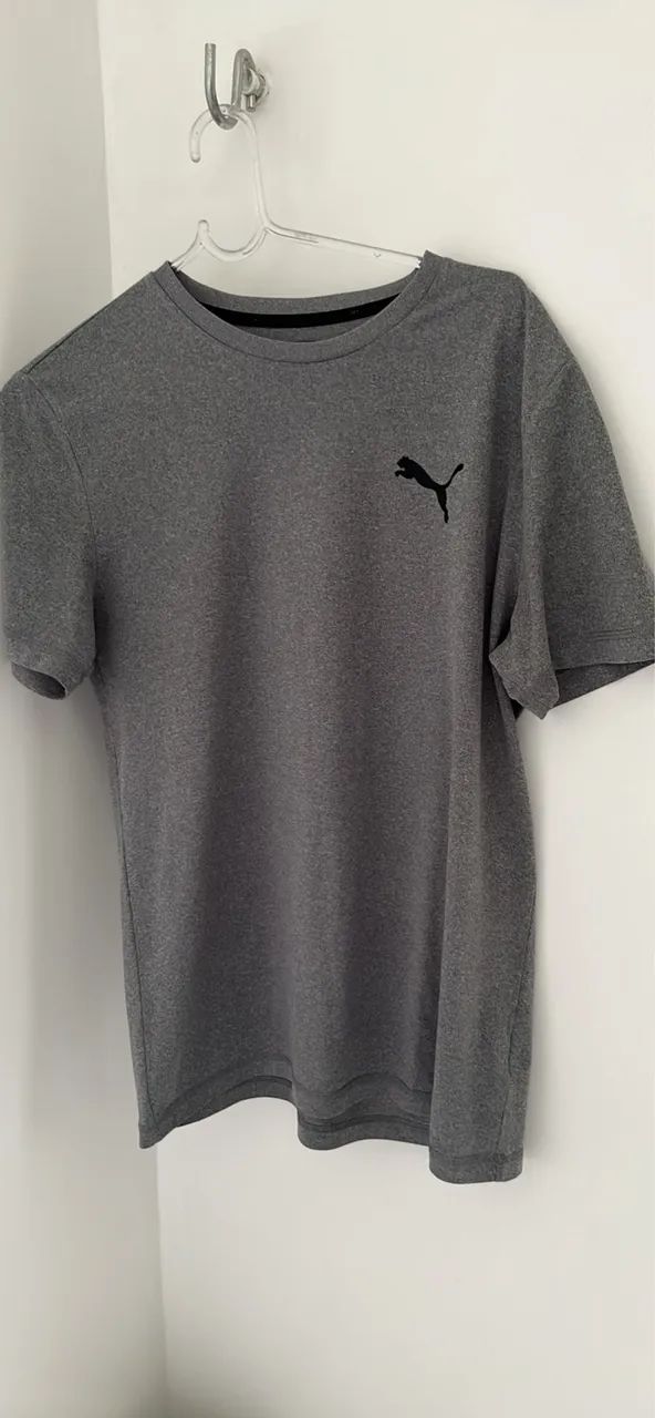 Camiseta Puma Original Cinza Treino / Academia / Casual