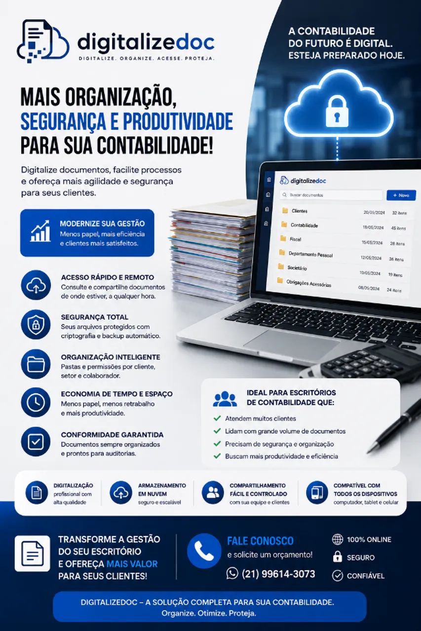 Digitalização de documentos para contabilidades