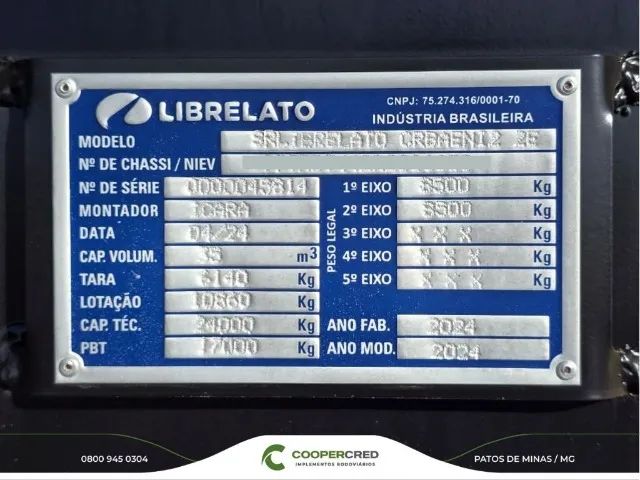Rodocaçamba Librelato 2024 com Lona Fácil - Foto 2