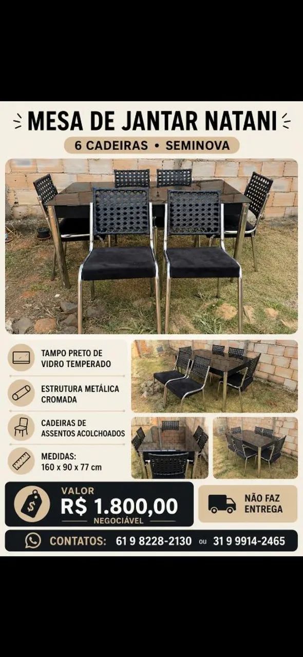 Conjunto Mesa de Jantar Natani