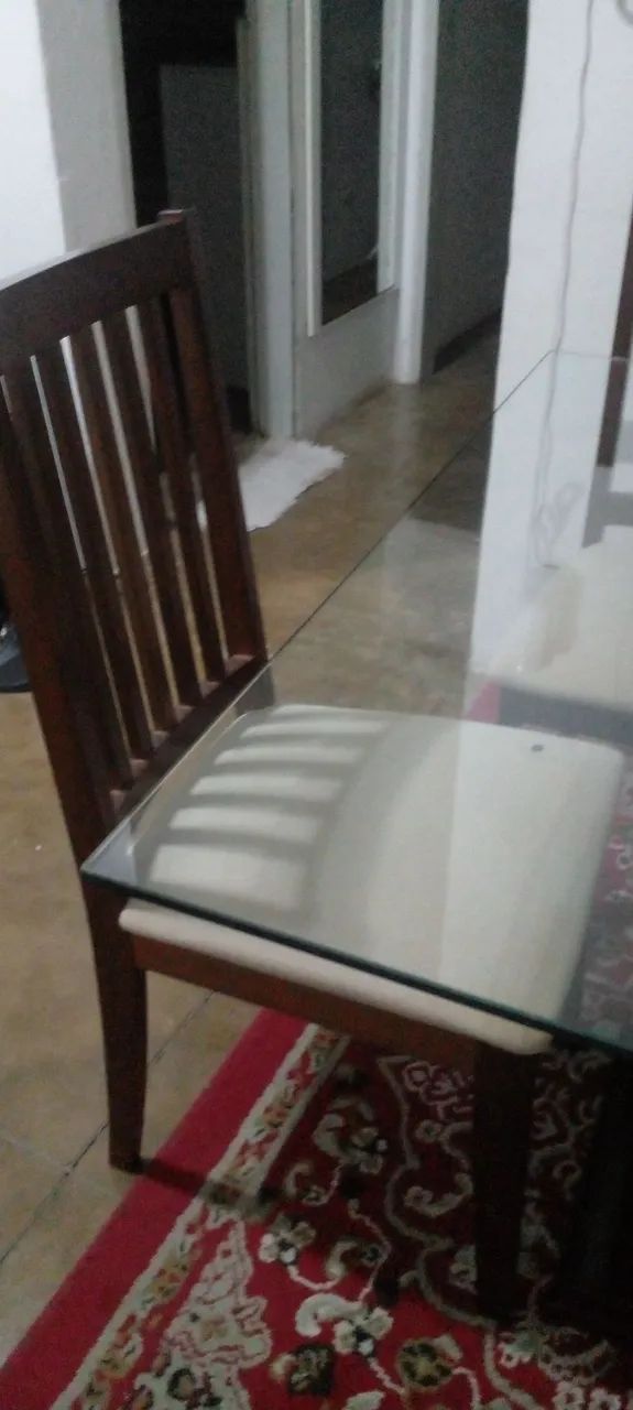 Mesa vidro 4 cadeiras  - Foto 3