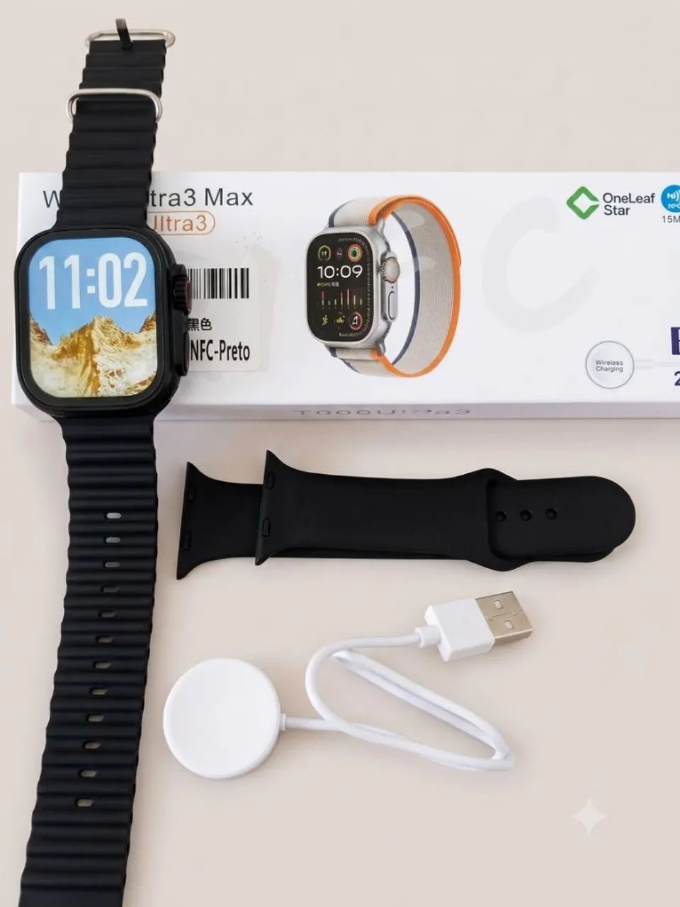 Smartwatch Ultra 3 Max Preto ENTREGA GRÁTIS