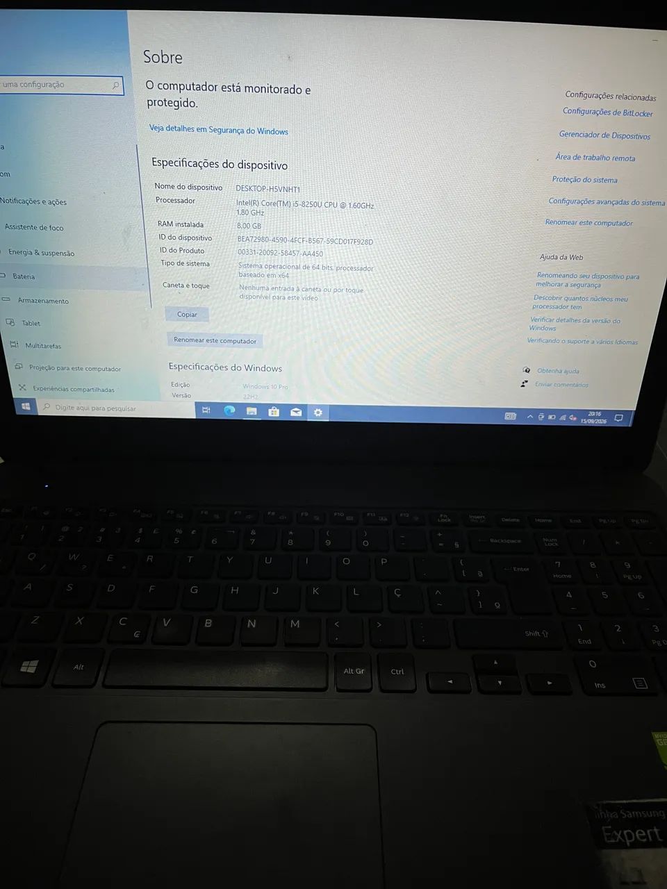 Notebook Samsung i5