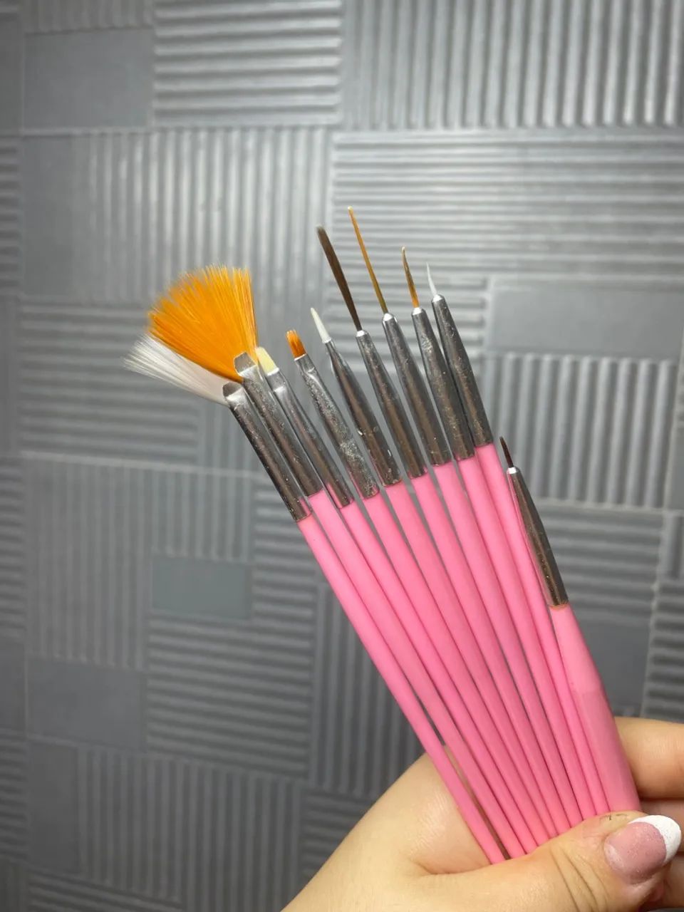 Pincéis para Decoração de unhas de gel 