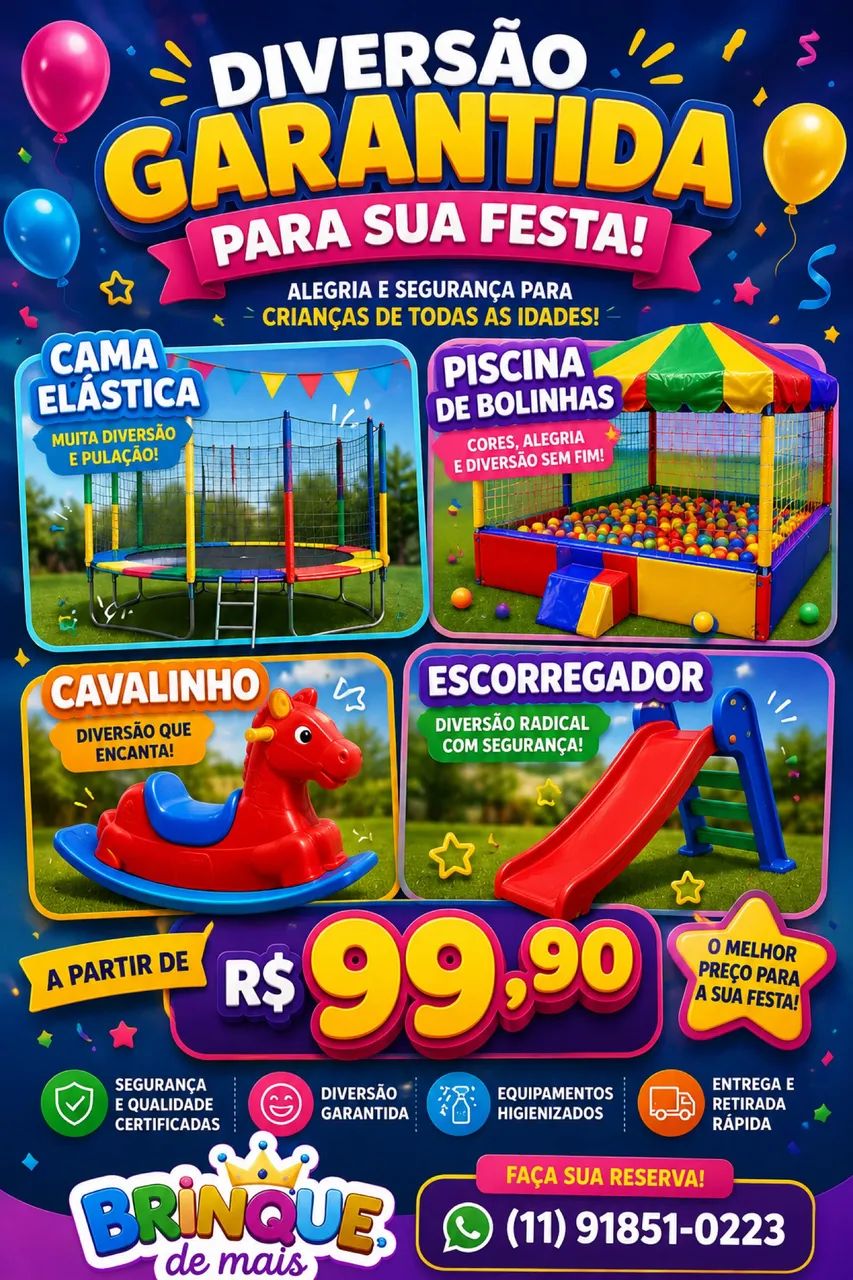 LOCAÇÃO DE BRINQUEDOS I PIPOCA E ALGODÃO DOCE - Foto 2