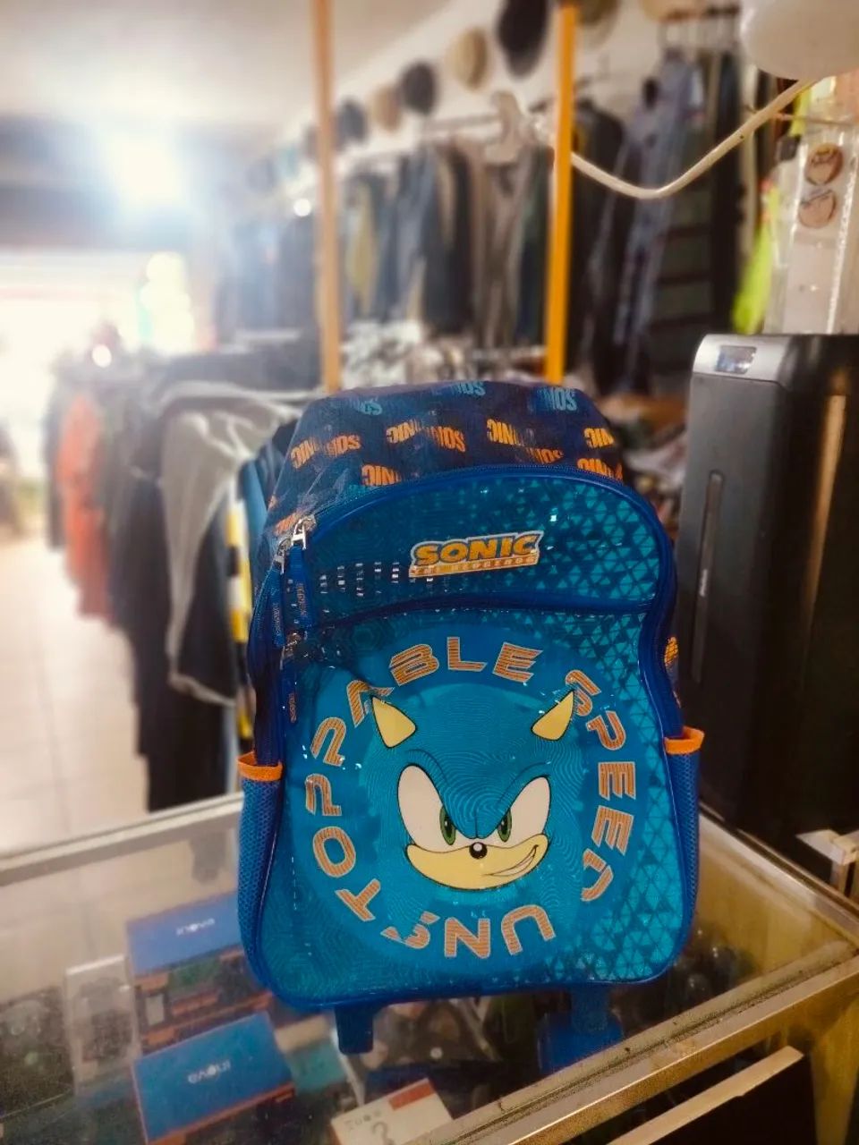 Mochila escolar de Rodinhas Seminova Sonic 
