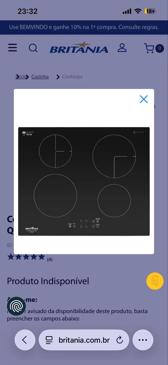 Cooktop de indução 