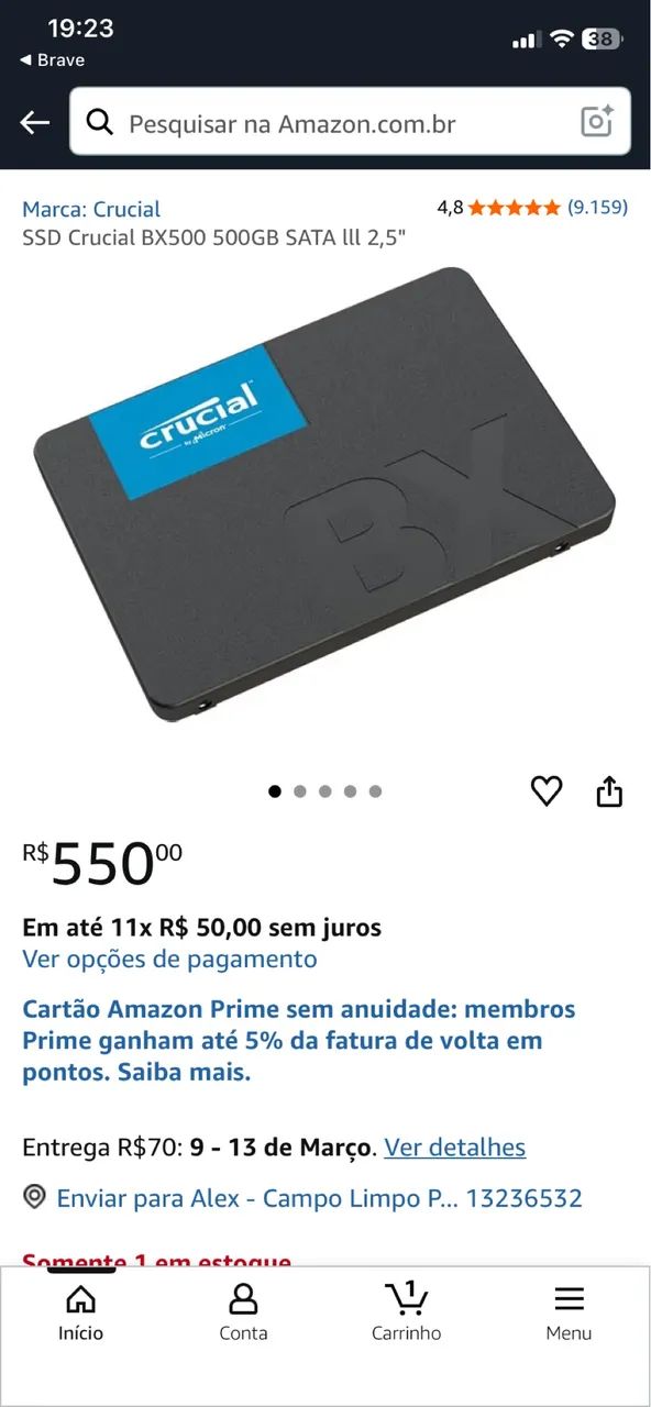 SSD 500GB Crucial - Foto 2