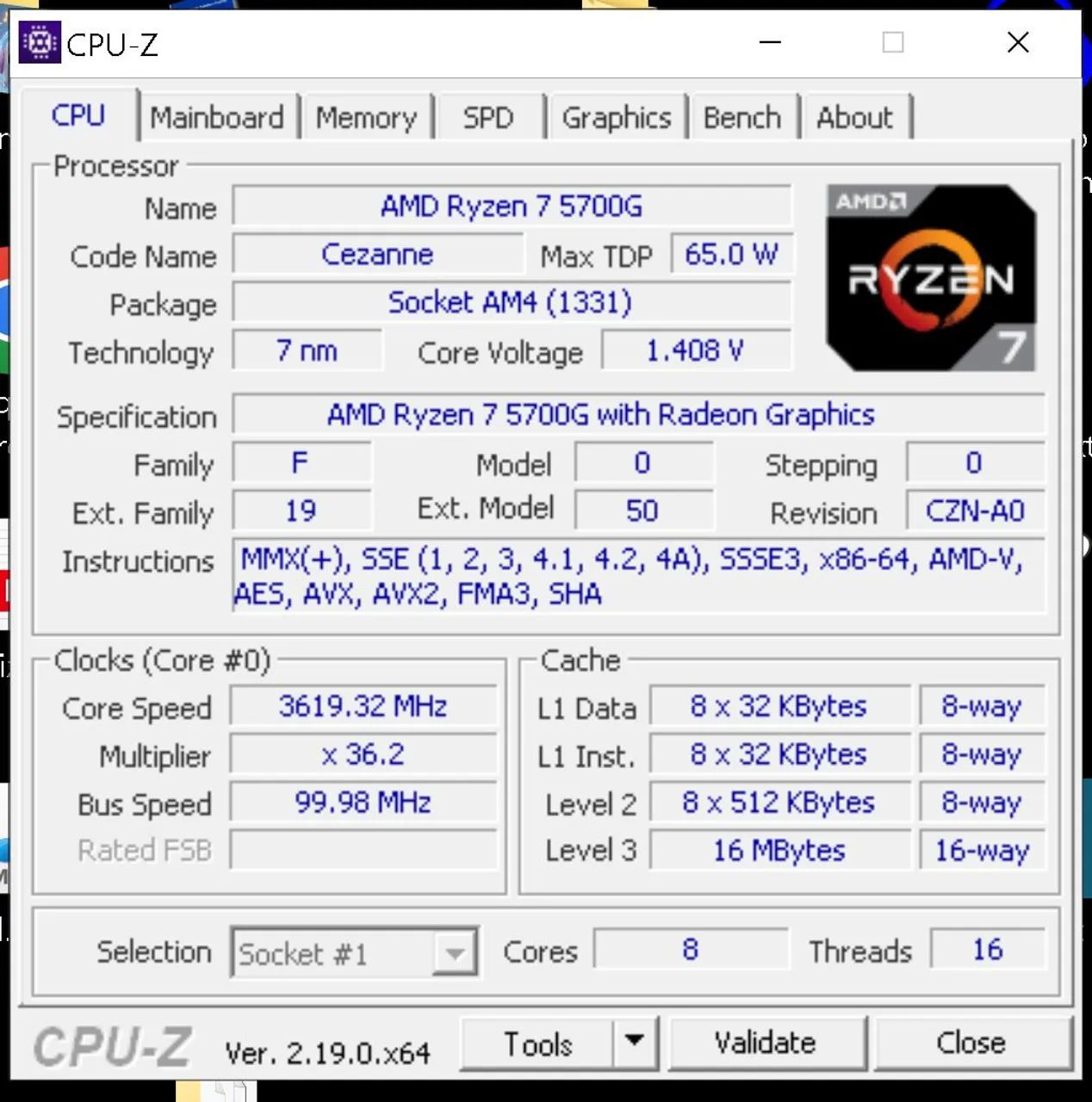 Troco Ryzen 7 5700G 8/16