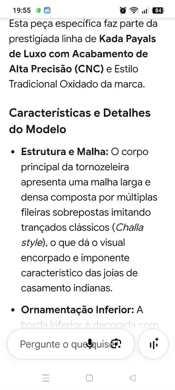 Tornozeleira indiana de prata ( SNT ) - Foto 5