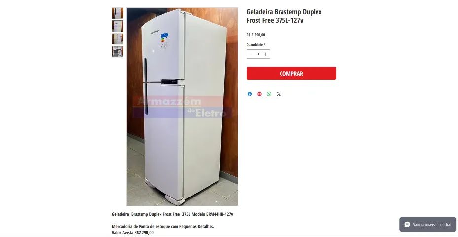 GELADEIRA BRASTEMP >NOVA**ARMAZZEM DO ELETRO**