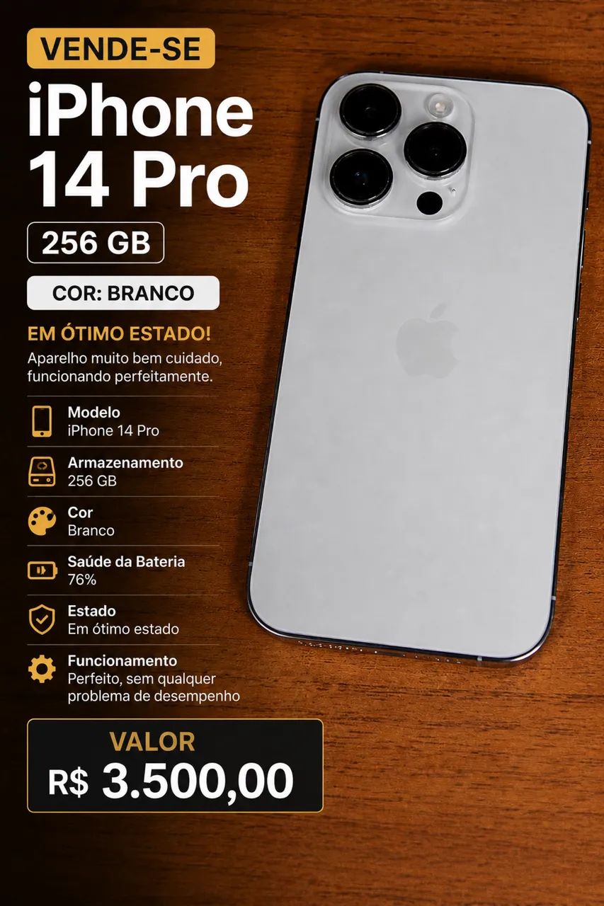 Vendo iPhone 14 Pró