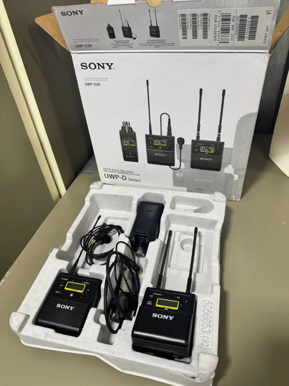 Microfone Sony UWP-D26 Condensador Omnidirecional preto