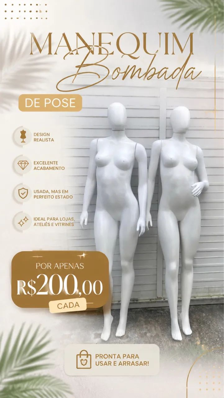 Manequim de pose Bombada 