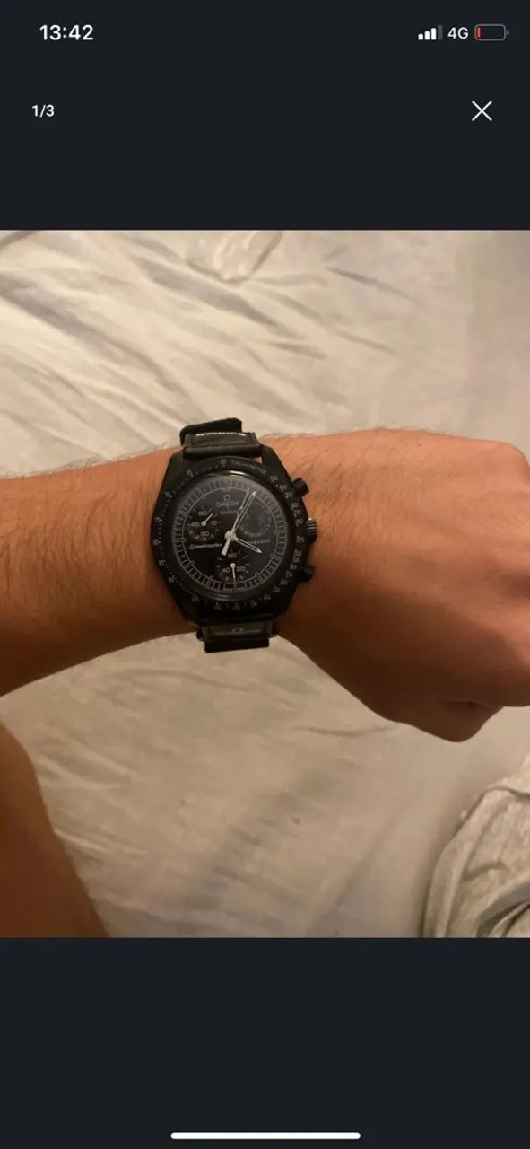 Relógio omega speedmaster mooswatch 