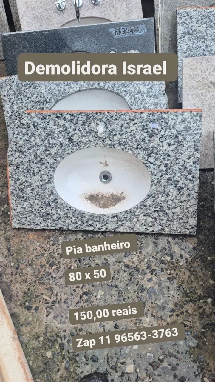 Pia banheiro usada