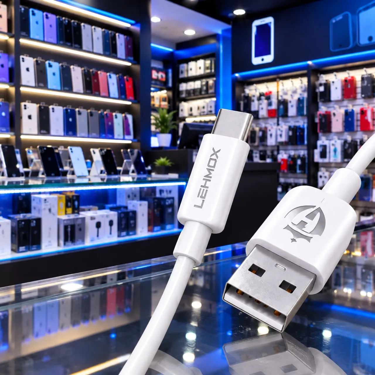 CABO USB TIPO C LEHMOX TURBO 3A - BRANCO - Foto 3