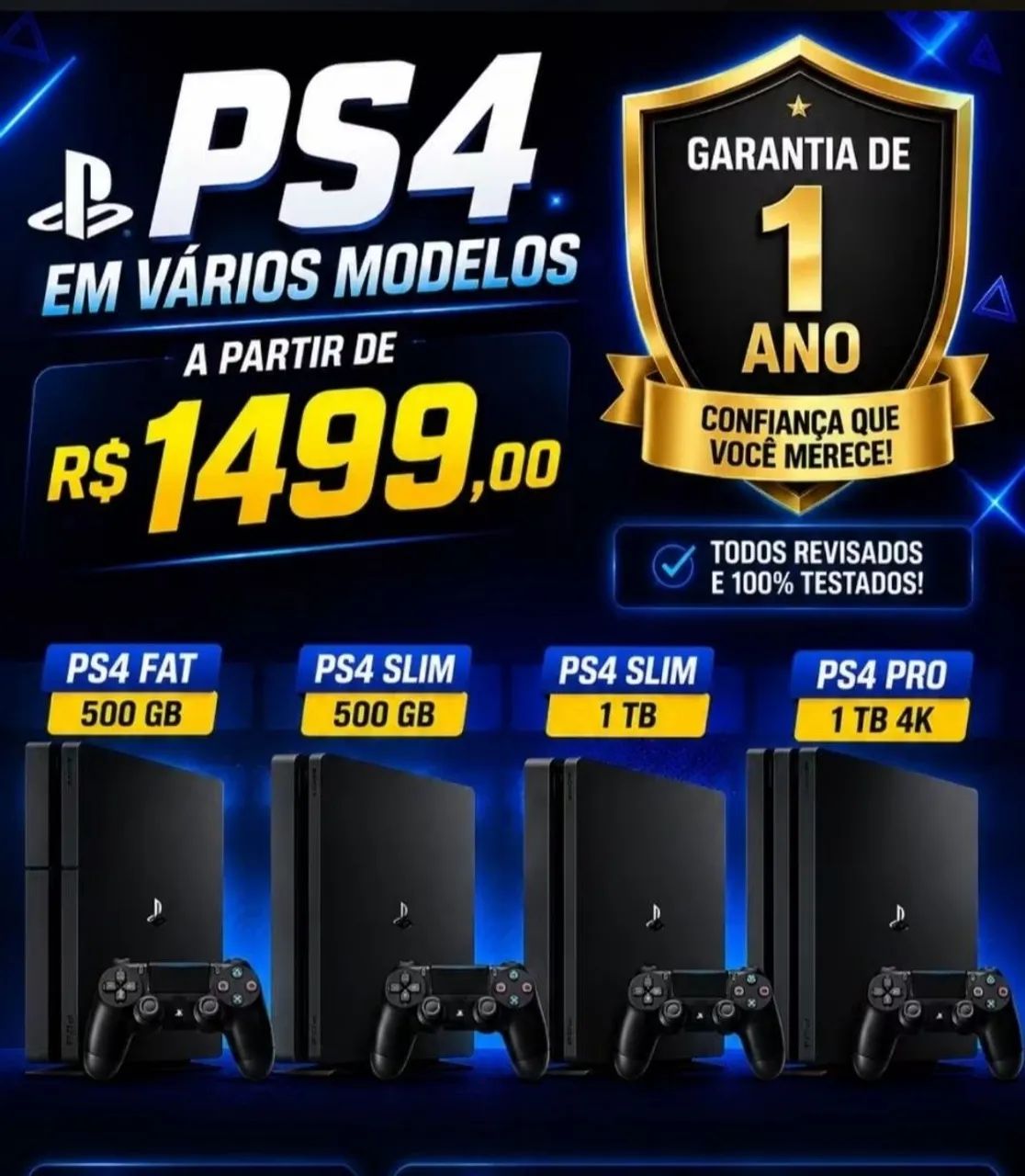 PS4 Com 1 Ano de Garantia PlayStation 4 Loja Física em Curitiba desde 1997 - Foto 2