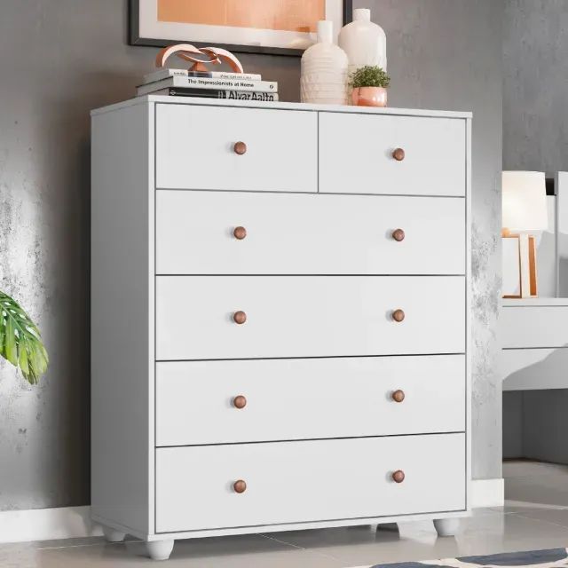 CÔMODA VITTORIA ALBATROZ BRANCO - COMPRE HOJE E RECEBA AMANHÃ