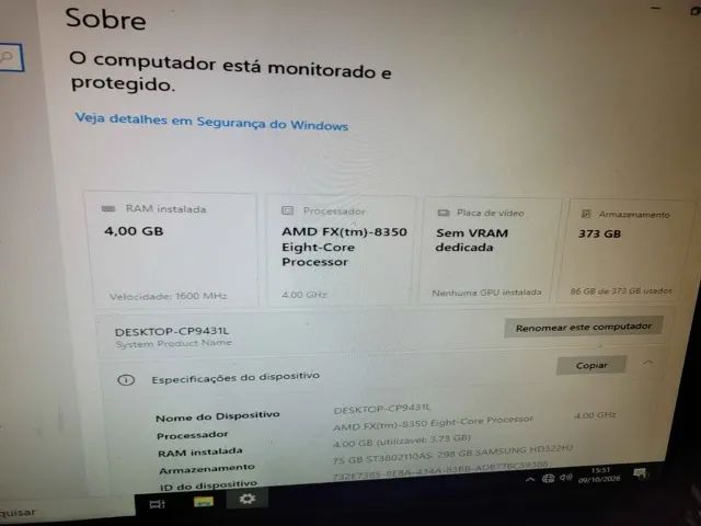 CPU AMD FX 8350, 4GB RAM, HD 320GB - Foto 3